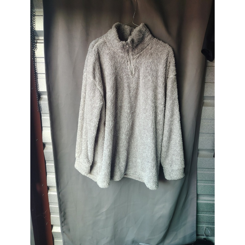 The Royal Standard Grey Sherpa Fleece Quarter Zip Pullover XL Cozy Mock Neck